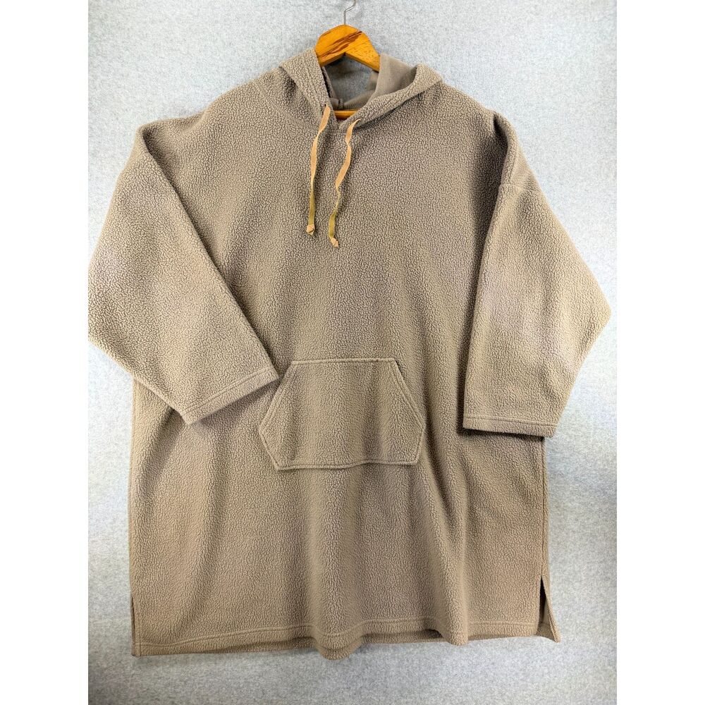 Koolaburra by UGG Women’s 2X Taupe Fleece Oversized Poncho Hoodie Bin A
